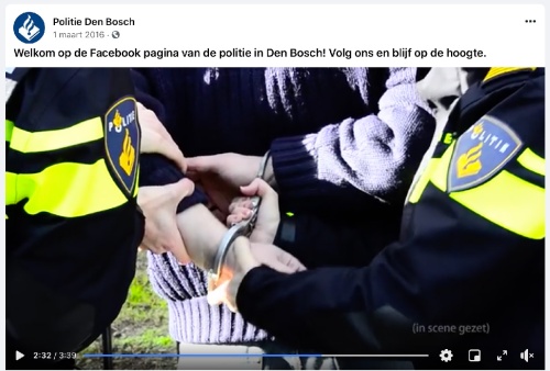 Politie introfilm Facebook