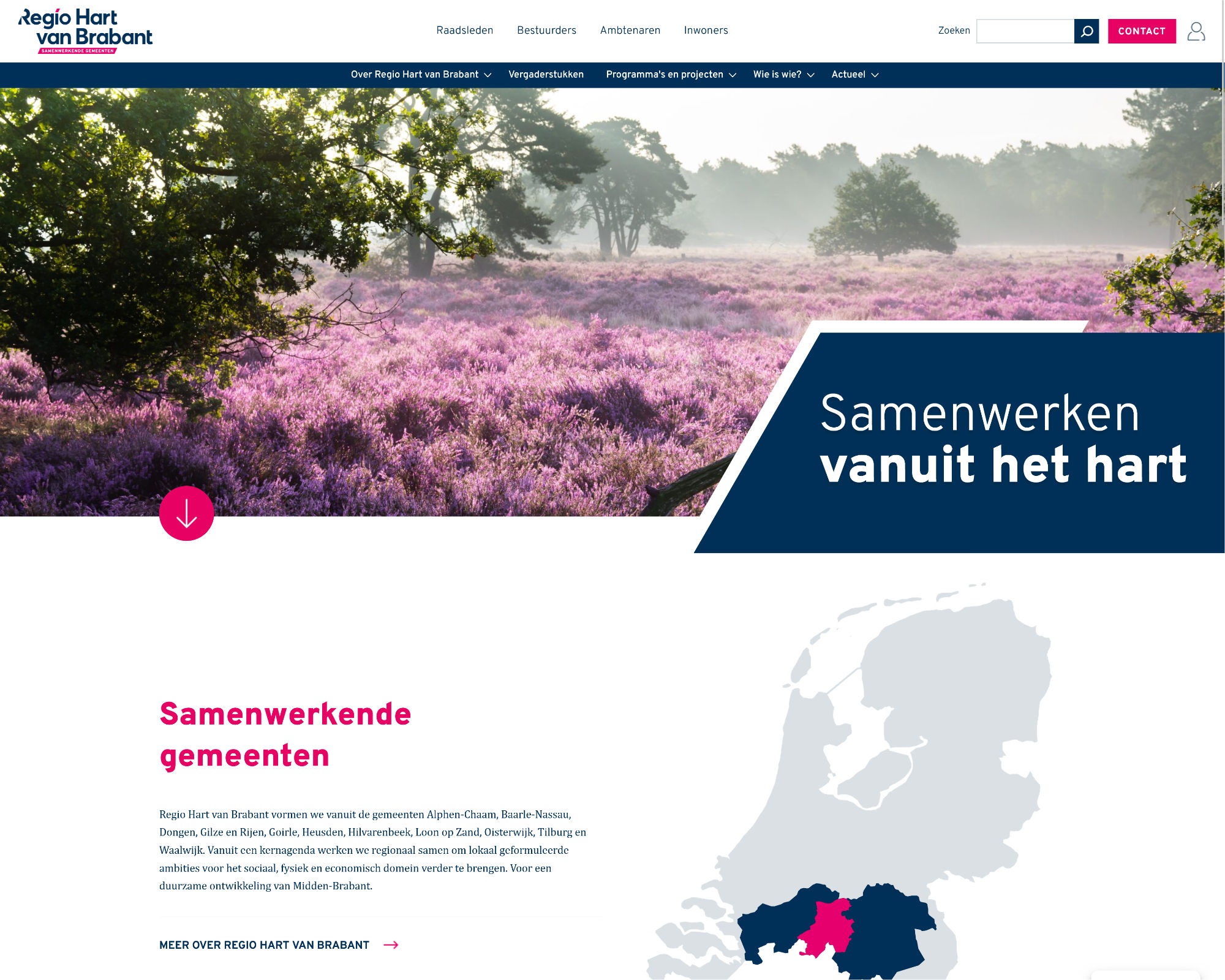 Website voor Regio Hart van Brabant